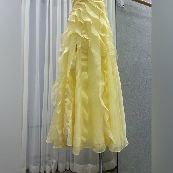 AJE. Allairie strapless ruffled shirred faille gown - Picture 7 of 16
